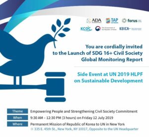 Download the Empowering Civil Society 2019 HLPF Event Flyer