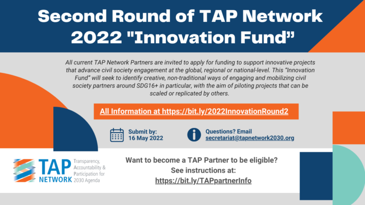 Second Round of TAP Network 2022 Innovation Fund